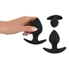 Black Velvet - szilikon anál dildó szett (3 részes) - fekete
