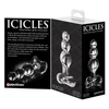 Icicles No. 47 - tripla gyöngyös, üveg anál dildó (áttetsző)