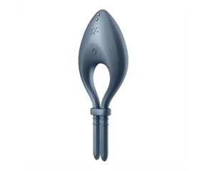 Satisfyer Bullseye - akkus, okos vibrációs péniszgyűrű (sötétkék)