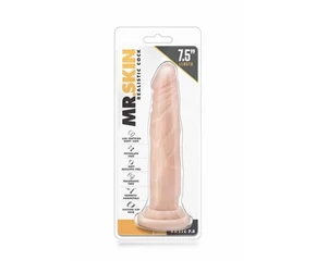 Dr. Skin 7,5 - tapadótalpas élethű dildó - natúr (19cm)
