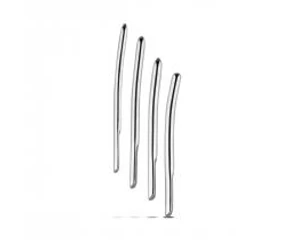 SINNER 176 - íves acél húgycsőtágító dildó szett (4 részes) - középhaladó