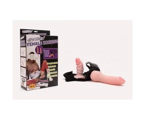 Strap -on penis & anal double dong, Flesh, 5x12,6 cm