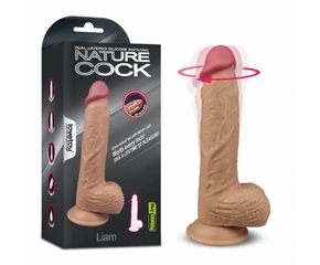 Dual layered Silicone Rotating Nature Cock Liam Flesh