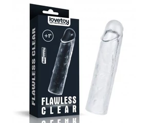 Flawless Clear Penis Sleeve Add 1''