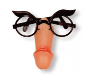 Glasses with penis