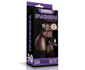 Vibrating Easy Strapon Set 7.5'' Black