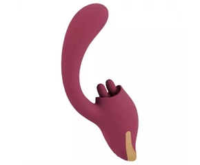 Javida - nyelves 2in1 vibrátor (piros)