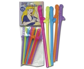 Pénisz alakú szívószál 10db/csomag