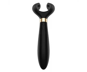 Satisfyer Partner Multifun 3 - akkus, vízálló párvibrátor (fekete)