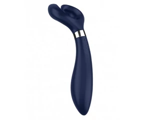 Satisfyer Partner Multifun 3 - akkus, vízálló párvibrátor (kék)