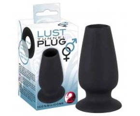 Lust Tunnel - üreges análtágító (fekete)