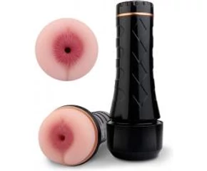 Tracys Dog Cup - élethű műpopsi maszturbátor tokban (fekete-natúr)