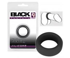Black Velvet - vastagfalú péniszgyűrű (2,6cm) - fekete