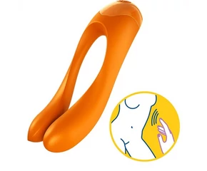 Satisfyer Candy Cane - akkus, vízálló kétágú vibrátor (narancs)