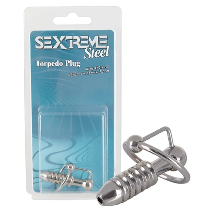 Sextreme Torpedo - acél makkgyűrű húgycsőkúppal (2,8cm)