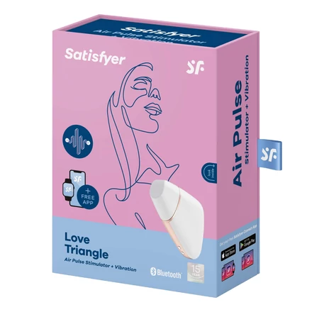 Satisfyer Love Triangle - okos, akkus, vízálló csiklóizgató vibrátor (fehér)