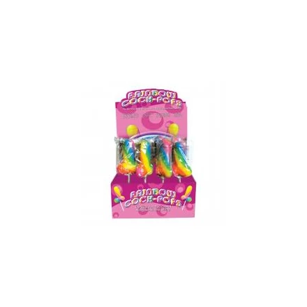 Rainbow Cock Pop - színes péniszes nyalóka (85g) - gyümölcsös