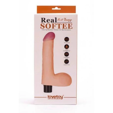 8" Real Softee Vibrating Dildo 4