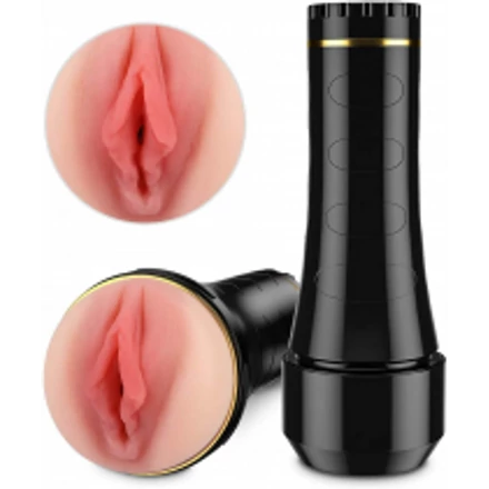 Tracys Dog Cup - élethű műpunci maszturbátor tokban (fekete-natúr)