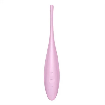 SATISFYER TWIRLING JOY - OKOS, AKKUS, VÍZÁLLÓ CSIKLÓVIBRÁTOR (PINK)