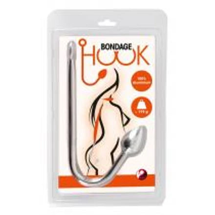 YOU2TOYS BONDAGE HOOK - ALUMÍNIUM ANÁL HOROG (179G) - EZÜST