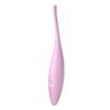 SATISFYER TWIRLING JOY - OKOS, AKKUS, VÍZÁLLÓ CSIKLÓVIBRÁTOR (PINK)