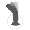 King Cock 7 hajlítható, herés, tapadótalpas vibrátor (18 cm) - natúr