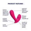 SATISFYER TOP SECRET - AKKUS, OKOS 2 MOTOROS VIBRÁTOR (PINK)