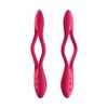 SATISFYER ELASTIC JOY - AKKUS, FLEXIBILIS PÁRVIBRÁTOR (PIROS)