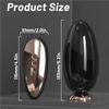 Sex HD Mirror - melegítő funkciós nyaló vibrátor (fekete)
