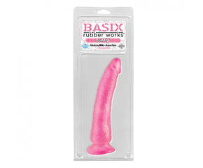 Basix vékony 7" Dildo - Pink