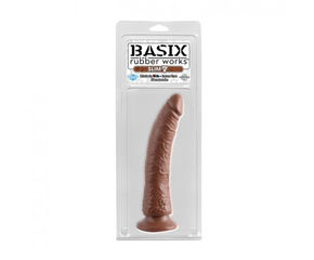 Basix 7" gumi dildo - letapasztható