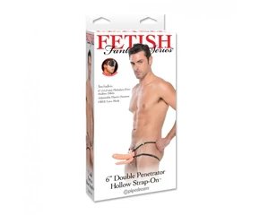 Fetish Fantasy Series 6" Double Penetrator Hollow Strap-On