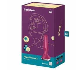 Satisfyer Plug-ilicious 2 - okos anál vibrátor (piros)