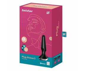 SATISFYER PLUG-ILICIOUS 2 - OKOS ANÁL VIBRÁTOR (FEKETE)