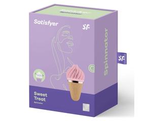 Satisfyer Sweet Treat - akkus, forgó csiklóvibrátor (pink-barna)