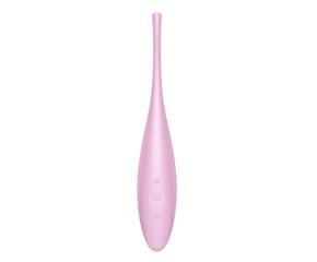 SATISFYER TWIRLING JOY - OKOS, AKKUS, VÍZÁLLÓ CSIKLÓVIBRÁTOR (PINK)