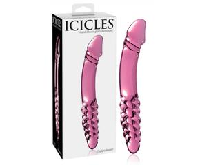 ICICLES NO. 57 - PÉNISZES KÉTVÉGŰ ÜVEG DILDÓ (PINK)