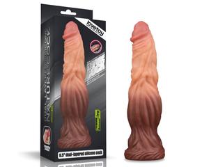 9.5'' Dual layered Liquid Silicone Nature Cock