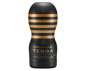 TENGA Premium Strong - eldobható maszturbátor (fekete)