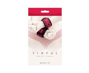 SINFUL csuklóbilincs csatos pink 