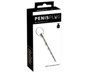 Penisplug Stick - gyűrűs, acél húgycsőtágító dildó (0,6-1,1cm)