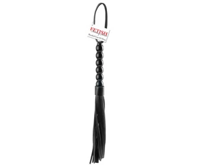 Fetish Fantasy Series Beaded Cat-o-nine Tails Black