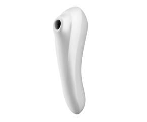 Satisfyer Dual Pleasure - okos, akkus, vízálló hüvelyi és csikló vibrátor (fehér)