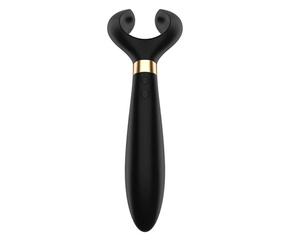 Satisfyer Partner Multifun 3 - akkus, vízálló párvibrátor (fekete)