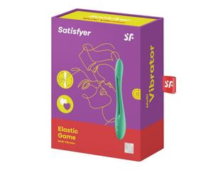 SATISFYER ELASTIC GAME - AKKUS, FLEXIBILIS PÁRVIBRÁTOR (ZÖLD)