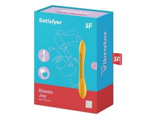 SATISFYER ELASTIC JOY - AKKUS, FLEXIBILIS PÁRVIBRÁTOR (SÁRGA)