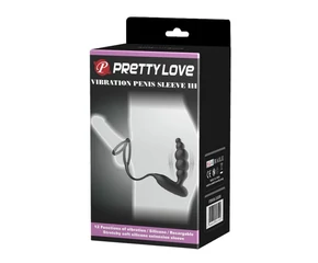 Pretty Love Vibration Penis Sleeve III Black