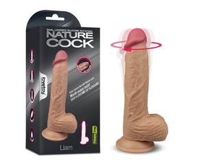 Dual layered Silicone Rotating Nature Cock Liam Flesh
