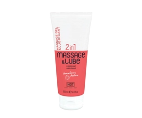HOT Massage & Glide Gel 2in1 Strawberry 200 ml